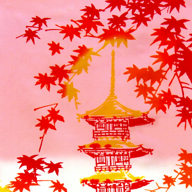 和布華手ぬぐい　染まり紅葉