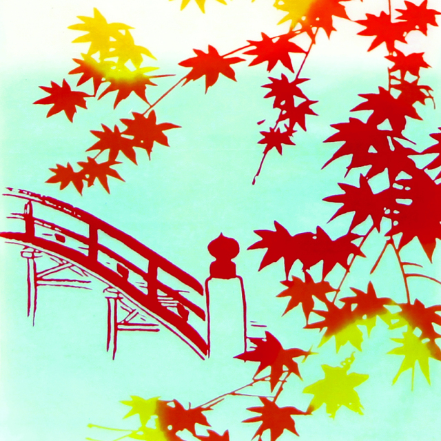 和布華手ぬぐい　染まり紅葉
