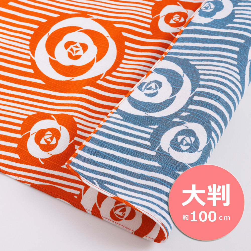 伊佐文様　三巾　椿