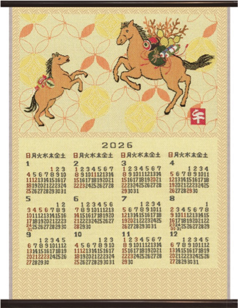 川島織物2026年京都西陣織カレンダー