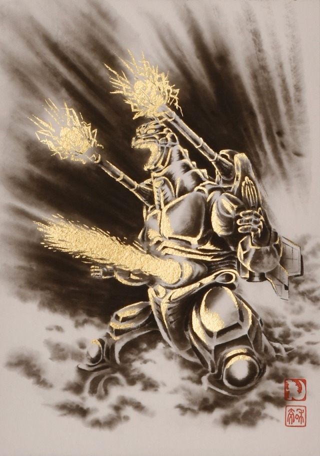 超世代KAKEJIKUシリｰズ東宝公式ライセンス商品「キングギドラ」　掛軸