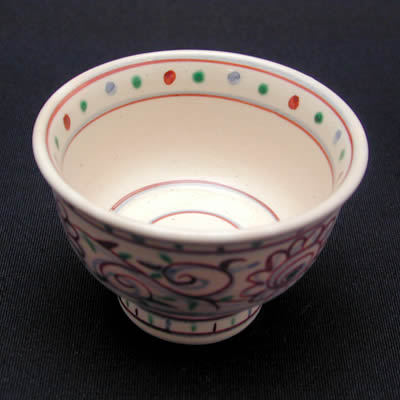 龍豊窯 石田滋圭 紅安南 盃