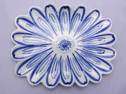 岩華窯 高木岩華 染付細菊皿