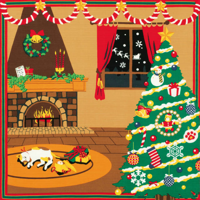 タペストリー 三毛猫みけの夢日記　小ふろしき１２ヶ月セット