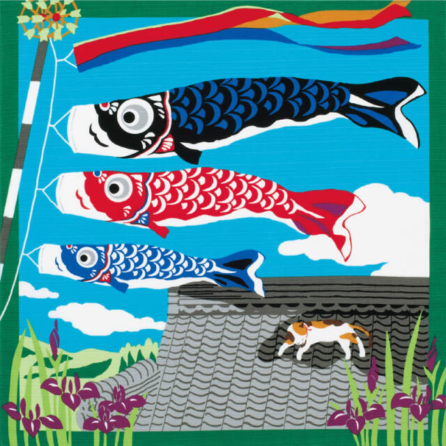 タペストリー 三毛猫みけの夢日記　小ふろしき１２ヶ月セット