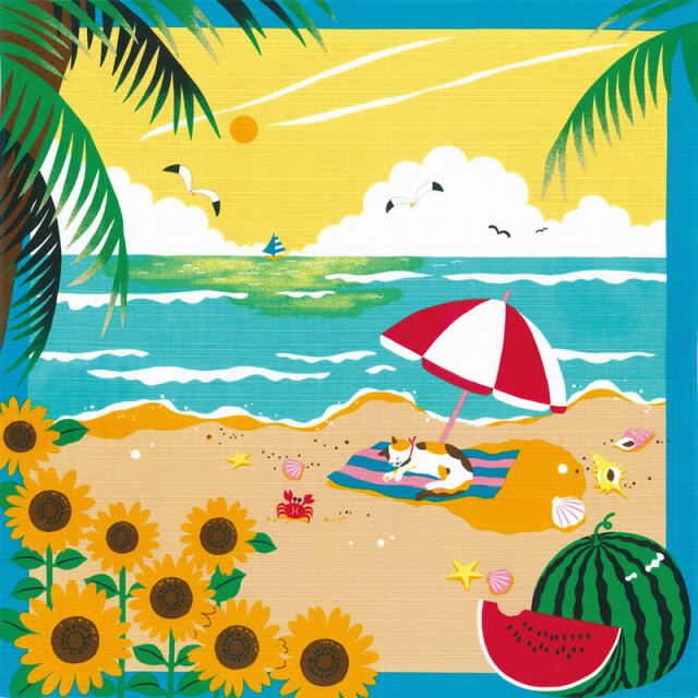 タペストリー 三毛猫みけの夢日記　小ふろしき１２ヶ月セット