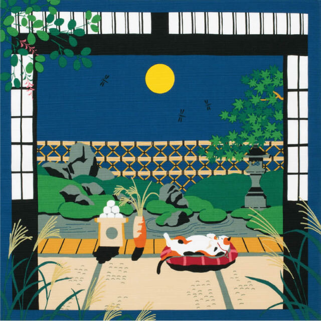 タペストリー 三毛猫みけの夢日記　小ふろしき１２ヶ月セット