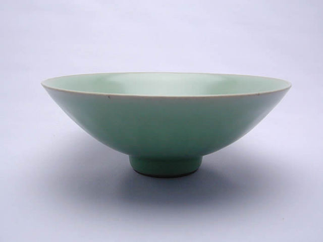 青磁　茶碗① 加藤 泰一 青磁鎬茶碗