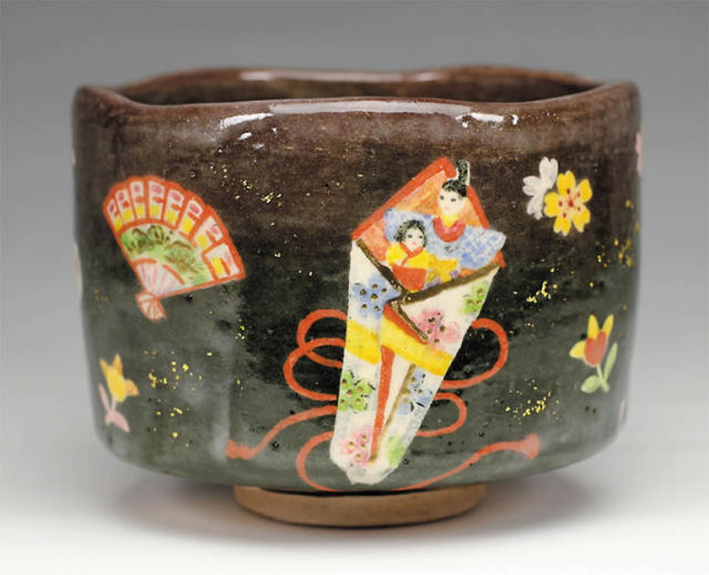 2015年初春作品 楽入印 雛道具尽くしの画 茶碗