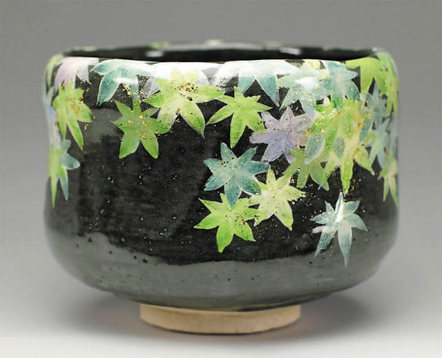 2016年初春作品 「青楓の絵」茶碗