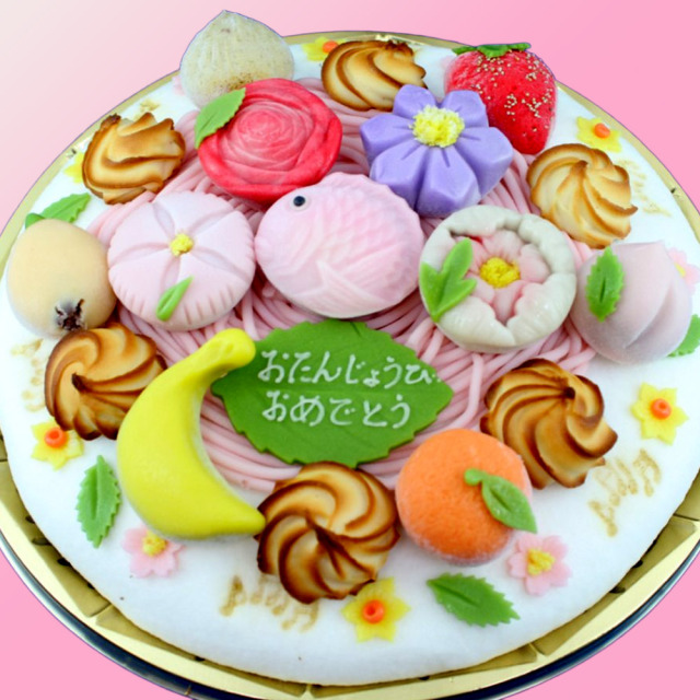 幸成堂和菓子のデコレーションケーキ