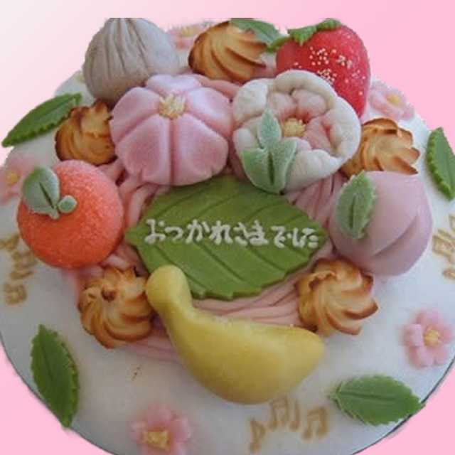 幸成堂和菓子のデコレーションケーキ