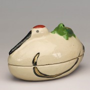 【香合　サンタクロース】楽入窯　紙箱 香合 サンタクロース】楽入窯 紙箱