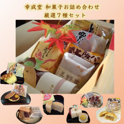 幸成堂 和菓子詰め合わせ  厳選７種セット (送料無料/北海道、沖縄1000円) 幸成堂自慢の人気商品  とら焼き 栗みかさ 新大阪パイ 二色最中美野里 きんつば スイートポテト 栗の幸 お試し ご贈答 お土産