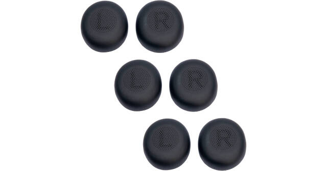 Jabra Evolve2 40/65 Ear Cushions Black 6pcs (14101-77)(左用（L）3個・右用（R）3個の左右3セット)