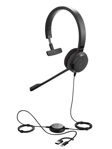 Jabra(ジャブラ)製 USBヘッドセット Jabra EVOLVE 30 II MS Mono USB C/A（片耳タイプ）（5393-823-369）