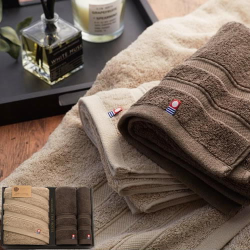 【おまけ商品一覧】  サロン御用達   豪華 サンプル 5種 超甘撚りエクストラリッチフェイスタオル2枚セット(生成・麹塵)(FREE