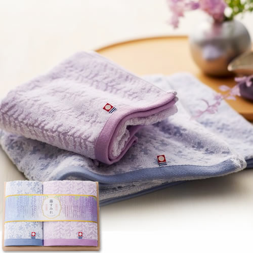 送料無料】今治藤すみれ 日本製 愛媛今治 タオルセット 化粧箱 (68630)