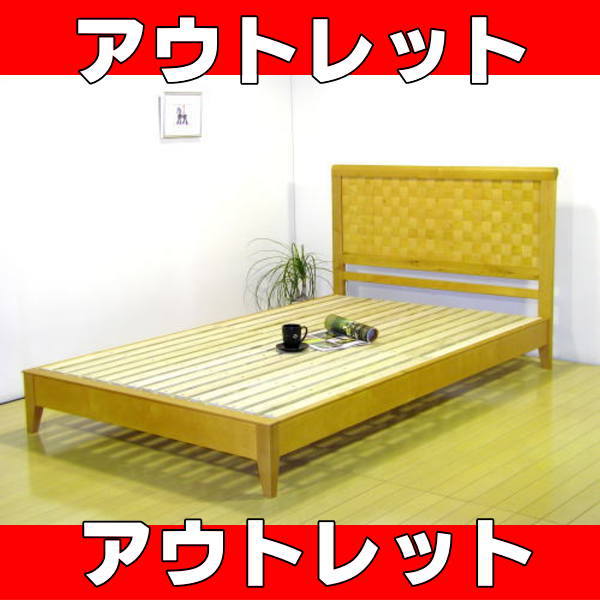 ■パネル型デザイン桐すのこベッド(TOCE-22Hマット無し)・セミダブル■【廃止限定特価・送料無料】【代引不可】