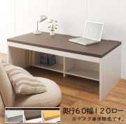 シンプル パソコンデスク ロータイプ 幅120cm 奥行60cm 高さ44.5cm PCデスク 書斎 机 子供部屋