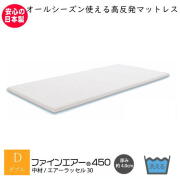 ファインエアー 450 ダブル 【スタンダード】【日本製】 (fain air) 高反発 立体構造編物 オールシーズン 洗える マットレス オーシン 寝具