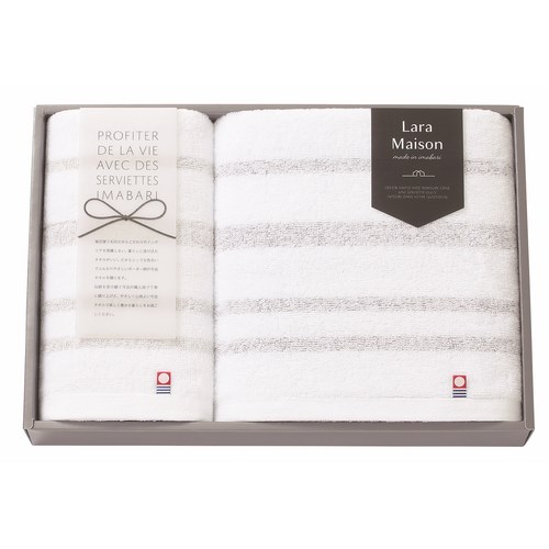 【送料無料】今治LaraMaisonララメゾン 日本製 愛媛今治 タオルセット(64035)