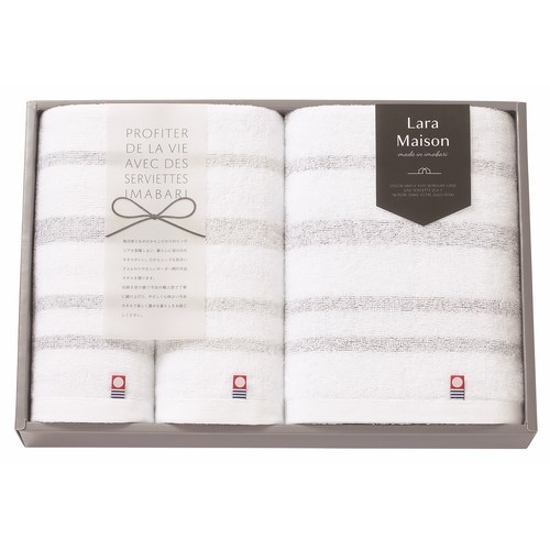 【送料無料】今治LaraMaisonララメゾン 日本製 愛媛今治 タオルセット(64045)