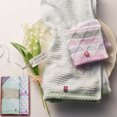 【送料無料】すずらん日和 日本製 愛媛今治 タオルセット(64340)