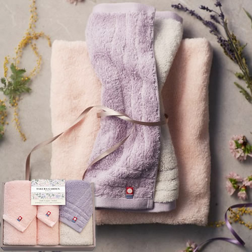 【送料無料】今治SAKURA GARDEN サクラガーデン 日本製 愛媛今治 タオルセット(65050)