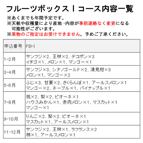 【送料無料 産地直送】野菜ソムリエ厳選！旬を満喫 季節のフルーツボックス Iコース(FB-I)