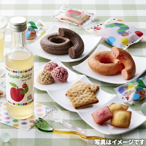 はらぺこあおむし　アップルジュース＆しっとりドーナツ　スイーツセット (25A06-01 )