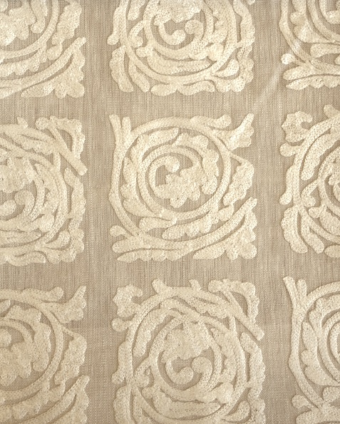 Pure Scroll Embroidery236612  136cmx1M以上10ｃｍ単位でカット販売(海外取寄せ)