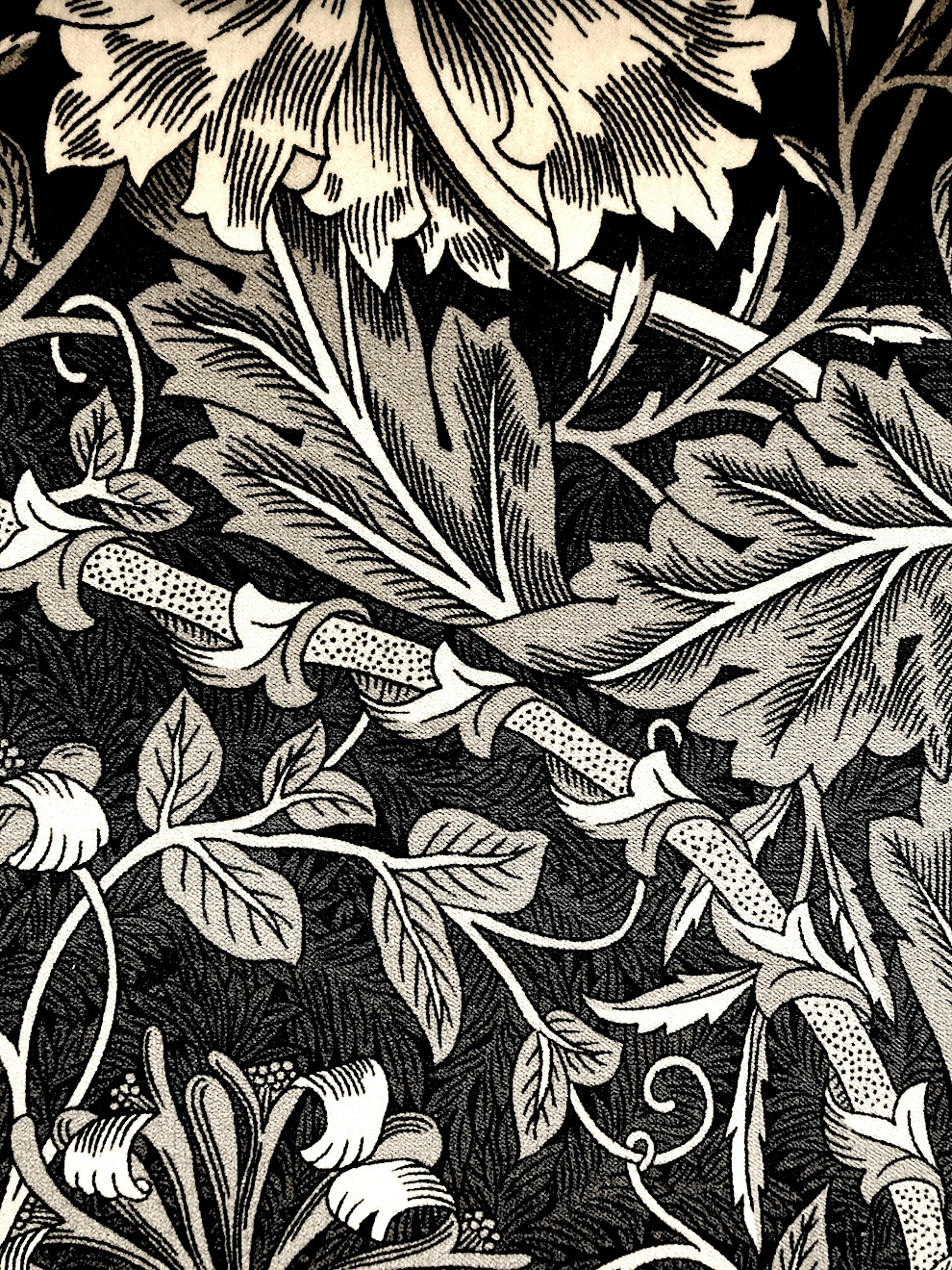 W.モリス　ベルベットプリントコレクション"Honeysuckle&Tulip Velvet236938 133cmx1m以上10cm単位でカット販売　(海外取寄せ)