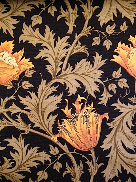 MODA W.モリスコレクション"Anemone #Orange110cm巾ツイル(10cmからカット致します) 会員登録+ご購入数10以上でさらに5%OFF!