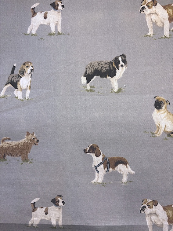 生地"dogs"生地巾138cmx50cmカットクロス