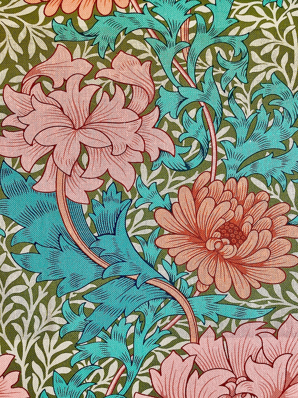 クイーンスクエアコレクションより"Chrysanthemum226855 137.2cmx50ｃｍ以上10cm単位でカット販売1m以上＋会員登録で5%OFF　(海外取寄せ)