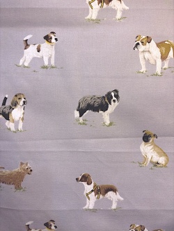 生地"dogs"生地巾138cmx50cmカットクロス