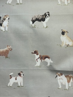 生地"dogs"生地巾138cmx50cmカットクロス