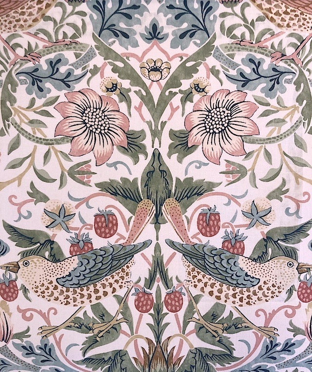 名古屋帯 ウィリアムモリス モスグリーン いちご泥棒 お仕立て込み（PH  