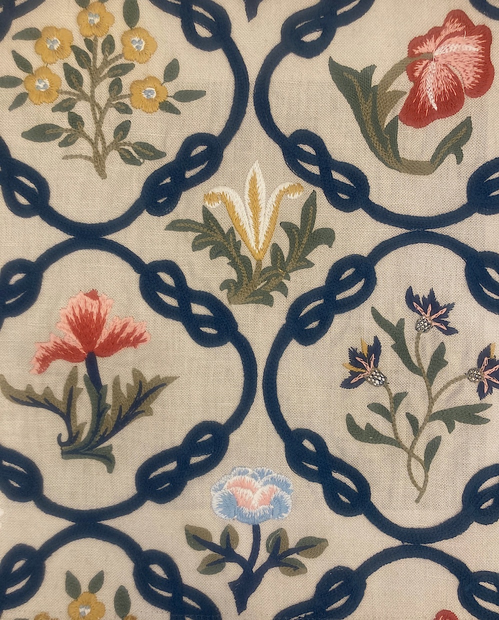 W.モリスEmery Walker's House Collectionより"May's Coverlet237308 127cmx1ｍ以上10cm単位でカット(海外取寄せ)