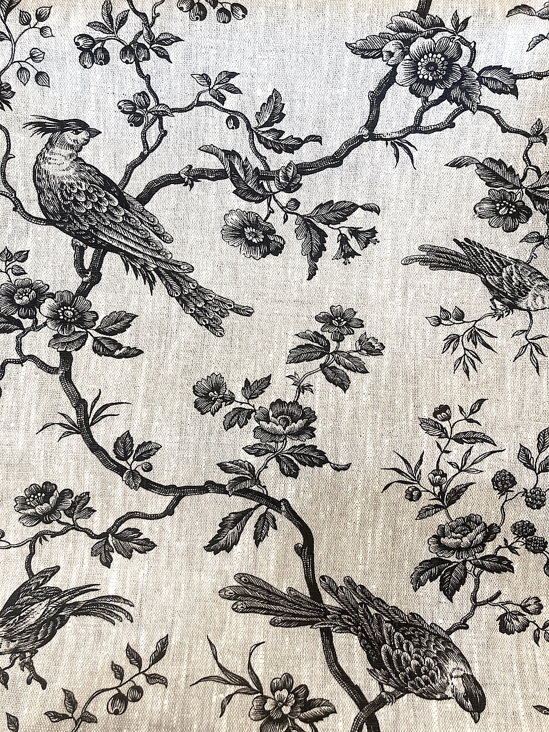 生地"Mesange lin Noir"生地巾150cmx50cmカットクロス2枚以上で５％OFF