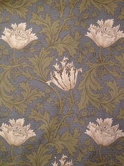 MODA W.モリスコレクション"Anemone #Blue110cm巾ツイル(10cmからカット致します) 会員登録+ご購入数10以上でさらに5%OFF!