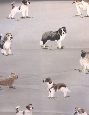 生地"dogs"生地巾138cmx50cmカットクロス