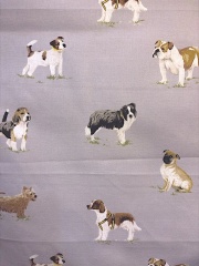 生地"dogs"生地巾138cmx50cmカットクロス