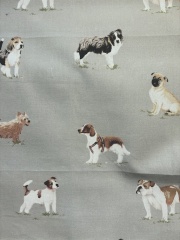生地"dogs"生地巾138cmx50cmカットクロス