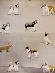 生地"dogs"生地巾138cmx50cmカットクロス