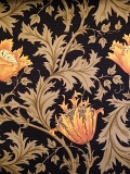 MODA W.モリスコレクション"Anemone #Orange110cm巾ツイル(10cmからカット致します) 会員登録+ご購入数10以上でさらに5%OFF!