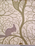 Squirrel and dove embroidery303 143cmx60cmカットクロス(海外取寄せ)　会員登録+２枚以上でさらに5%OFF!