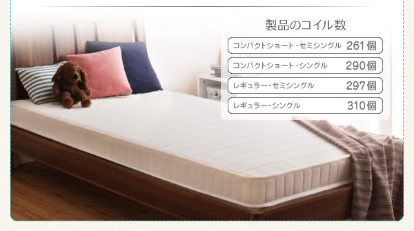 【新品未使用】EVA Jr. ボンネルコイルマットレス セミシングル　ショート丈 マットレス | 薄型・軽量・高通気 【EVA】 エヴァ ジュニア ボンネル