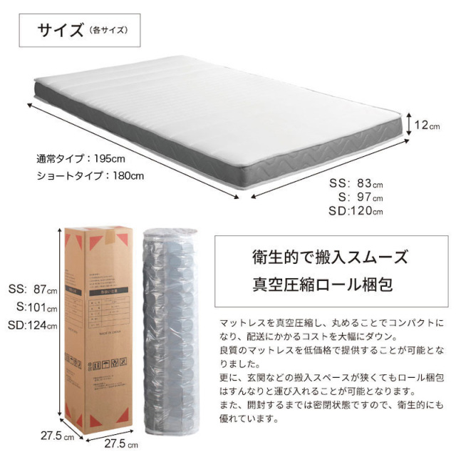 真空圧縮ロール梱包
